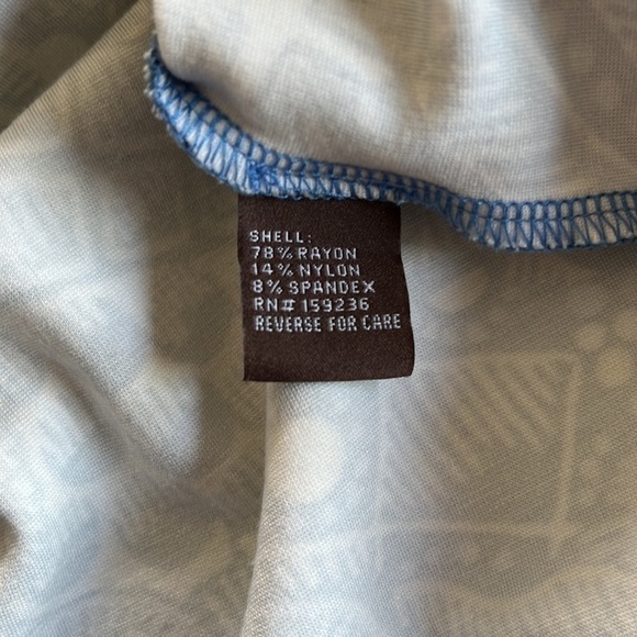 J. McLaughlin Women’s Shift Dress Devon Talavera Print Navy Blue /Yellow M - Picture 12 of 12